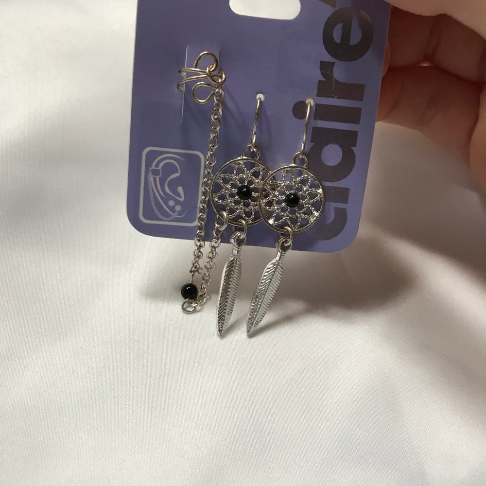 Silver Dreamcatcher Earring and Cuff